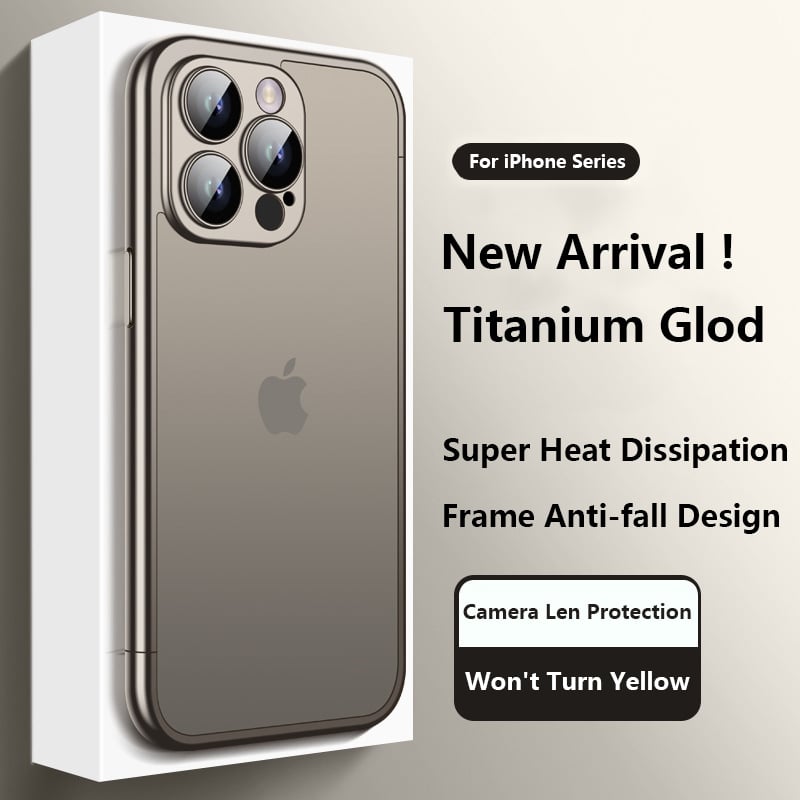 Matte Electroplated Frame iPhone Case with Camera Lens Protection